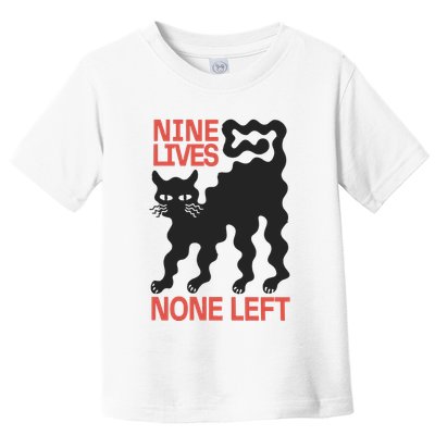 Cat Lovers Will Relate To Nine Lives None Left Humor Toddler T-Shirt