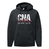 CNA Love What You Do Certified Nursing Assistant Nurse Performance Fleece Hoodie