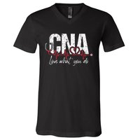 CNA Love What You Do Certified Nursing Assistant Nurse V-Neck T-Shirt