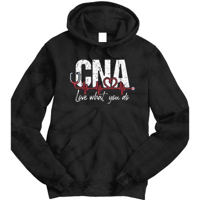 CNA Love What You Do Certified Nursing Assistant Nurse Tie Dye Hoodie