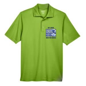 Cat Ladies Wave For Kamala Funny Cat President 2024 Men's Origin Performance Pique Polo