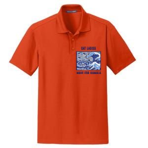 Cat Ladies Wave For Kamala Funny Cat President 2024 Dry Zone Grid Polo