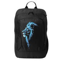 Cool Lion With Blue Eyes Gift City Backpack