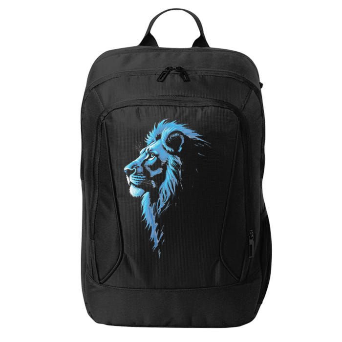 Cool Lion With Blue Eyes Gift City Backpack