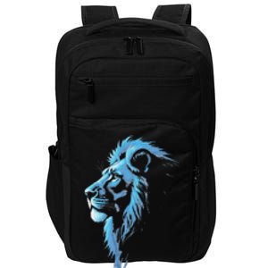 Cool Lion With Blue Eyes Gift Impact Tech Backpack