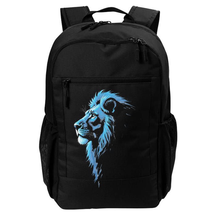 Cool Lion With Blue Eyes Gift Daily Commute Backpack