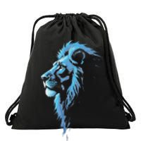 Cool Lion With Blue Eyes Gift Drawstring Bag