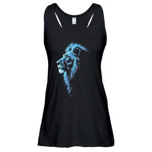 Cool Lion With Blue Eyes Gift Ladies Essential Flowy Tank