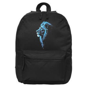 Cool Lion With Blue Eyes Gift 16 in Basic Backpack