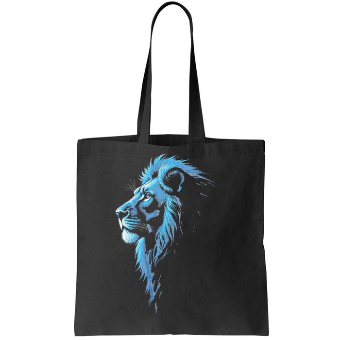 Cool Lion With Blue Eyes Gift Tote Bag