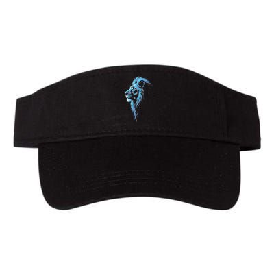 Cool Lion With Blue Eyes Gift Valucap Bio-Washed Visor