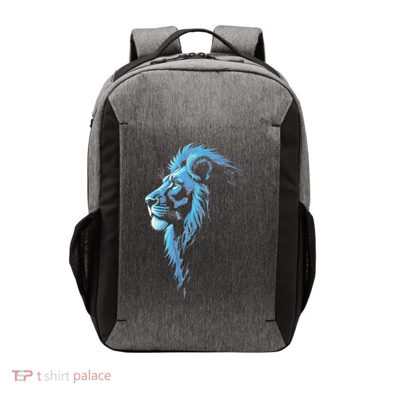 Cool Lion With Blue Eyes Gift Vector Backpack