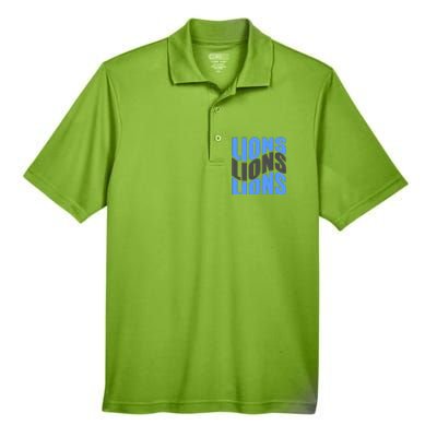 Cool Lions Wave Detroit Football Nfc Men's Origin Performance Piqué Polo