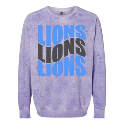 Cool Lions Wave Detroit Football Nfc Colorblast Crewneck Sweatshirt