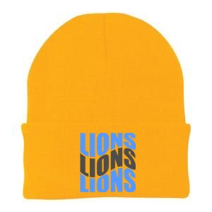 Cool Lions Wave Detroit Football Nfc Knit Cap Winter Beanie