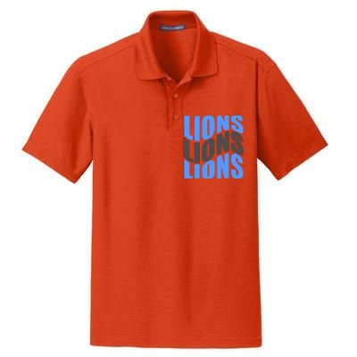 Cool Lions Wave Detroit Football Nfc Dry Zone Grid Polo