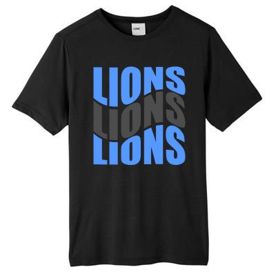 Cool Lions Wave Detroit Football Nfc Tall Fusion ChromaSoft Performance T-Shirt