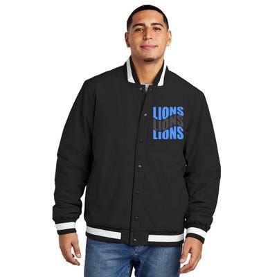 Cool Lions Wave Detroit Football Nfc Insulated Varsity Jacket