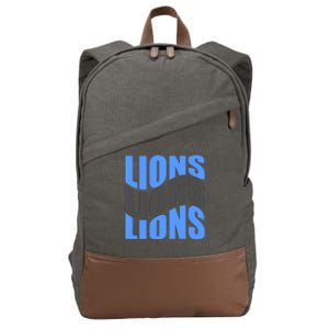 Cool Lions Wave Detroit Football Nfc Cotton Canvas Backpack