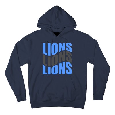 Cool Lions Wave Detroit Football Nfc Hoodie