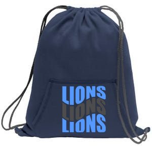 Cool Lions Wave Detroit Football Nfc Sweatshirt Cinch Pack Bag