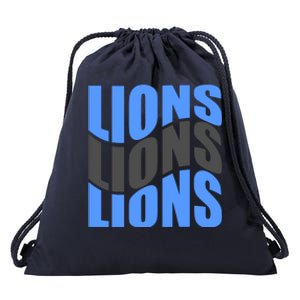 Cool Lions Wave Detroit Football Nfc Drawstring Bag