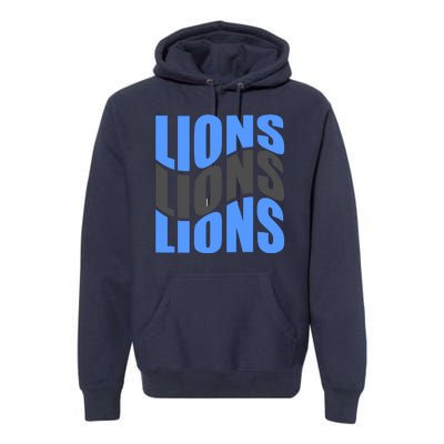 Cool Lions Wave Detroit Football Nfc Premium Hoodie