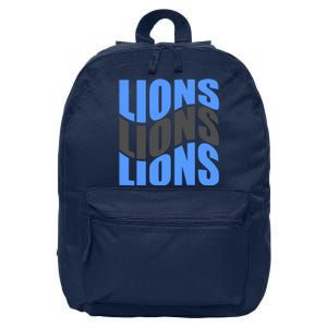 Cool Lions Wave Detroit Football Nfc 16 in Basic Backpack