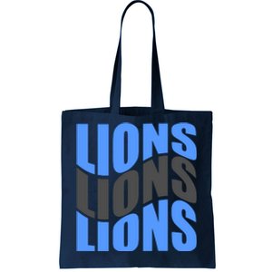 Cool Lions Wave Detroit Football Nfc Tote Bag