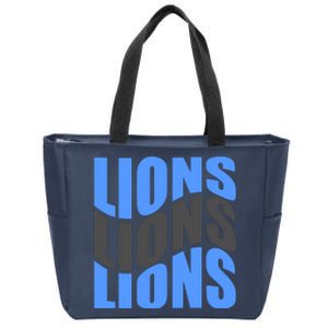 Cool Lions Wave Detroit Football Nfc Zip Tote Bag