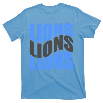 Cool Lions Wave Detroit Football Nfc T-Shirt