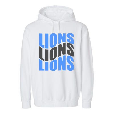 Cool Lions Wave Detroit Football Nfc Garment-Dyed Fleece Hoodie