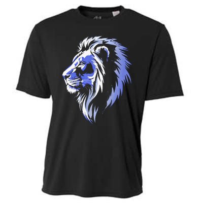 Cool Lion With Blue Eyes Lions Cooling Performance Crew T-Shirt