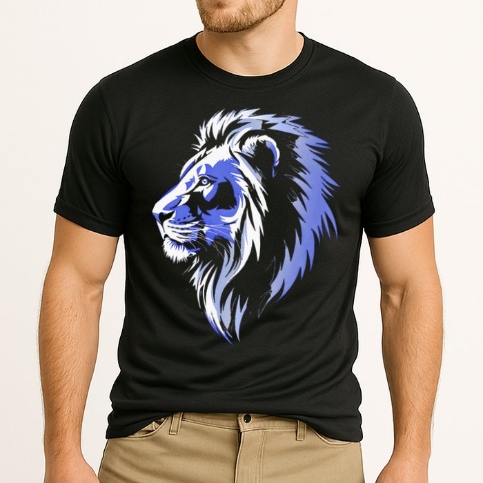Cool Lion With Blue Eyes Lions Performance Shirt