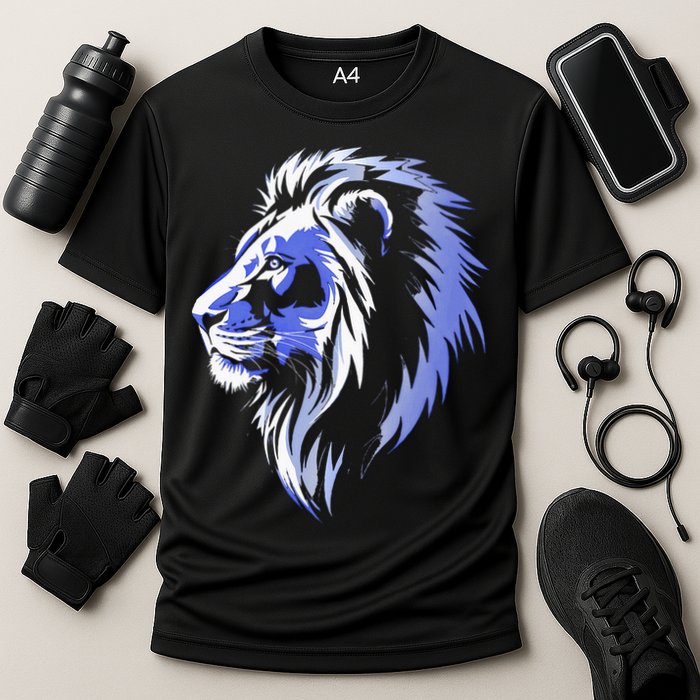 Cool Lion With Blue Eyes Lions Performance Shirt