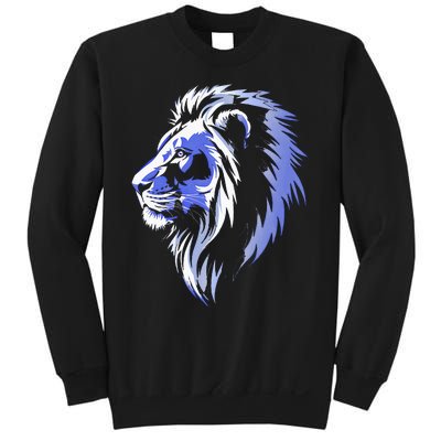 Cool Lion With Blue Eyes Lions Sweatshirt