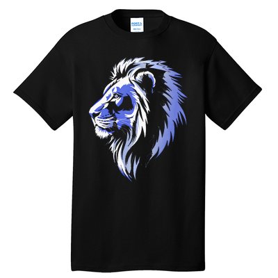 Cool Lion With Blue Eyes Lions Tall T-Shirt