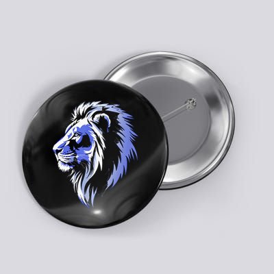 Cool Lion With Blue Eyes Lions Button