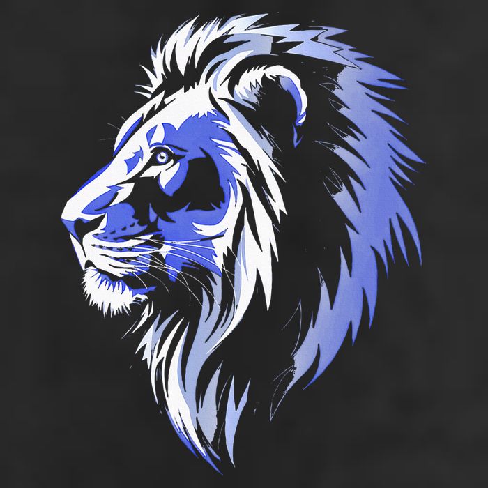 Cool Lion With Blue Eyes Lions Adult Drive Performance Visor
