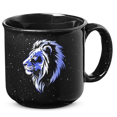 Cool Lion With Blue Eyes Lions 15oz Campfire Ceramic Mug