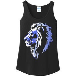 Cool Lion With Blue Eyes Lions Ladies Essential Tank