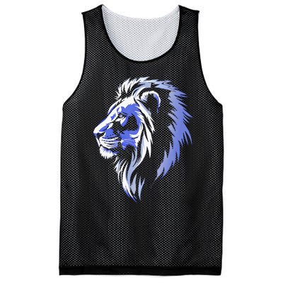 Cool Lion With Blue Eyes Lions Mesh Reversible Basketball Jersey Tank