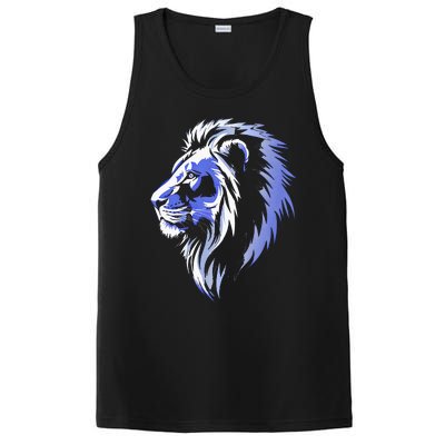 Cool Lion With Blue Eyes Lions PosiCharge Competitor Tank