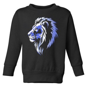 Cool Lion With Blue Eyes Lions Toddler Sweatshirt