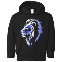 Cool Lion With Blue Eyes Lions Toddler Hoodie