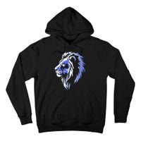 Cool Lion With Blue Eyes Lions Tall Hoodie