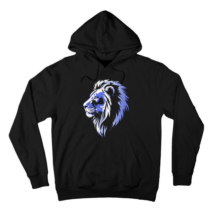 Cool Lion With Blue Eyes Lions Tall Hoodie