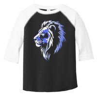 Cool Lion With Blue Eyes Lions Toddler Fine Jersey T-Shirt