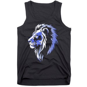 Cool Lion With Blue Eyes Lions Tank Top