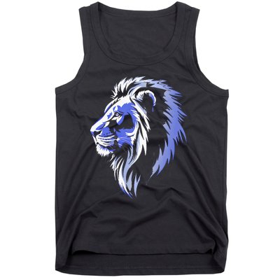 Cool Lion With Blue Eyes Lions Tank Top